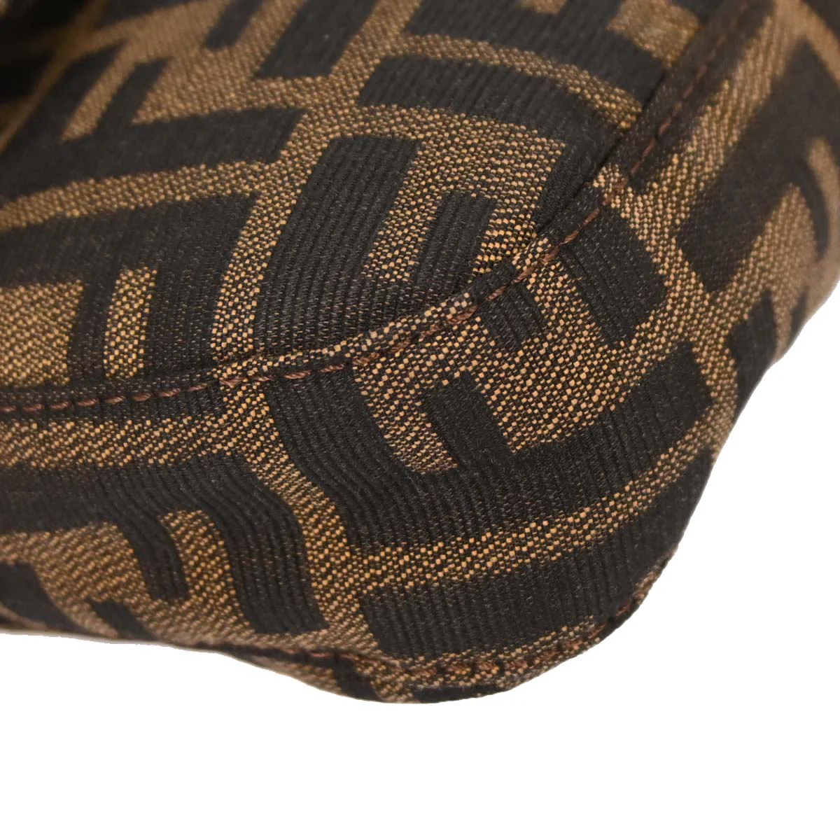 Fendi Brown Canvas Zucca Baguette Handbag - Image 5