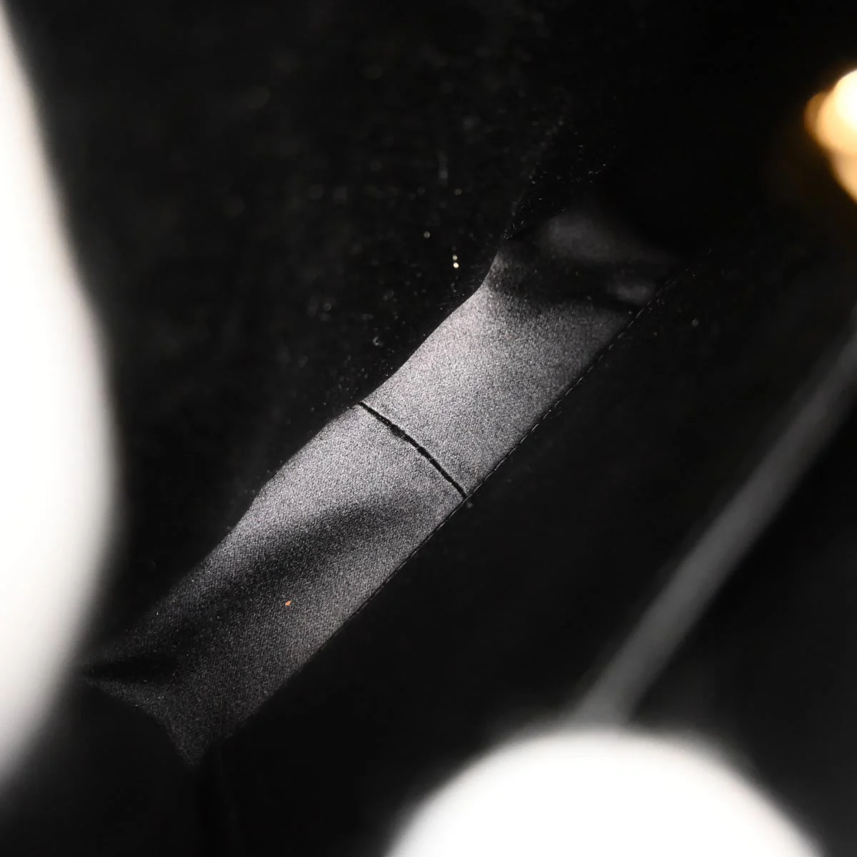 Chanel Black Satin Lace Handbag - Image 7