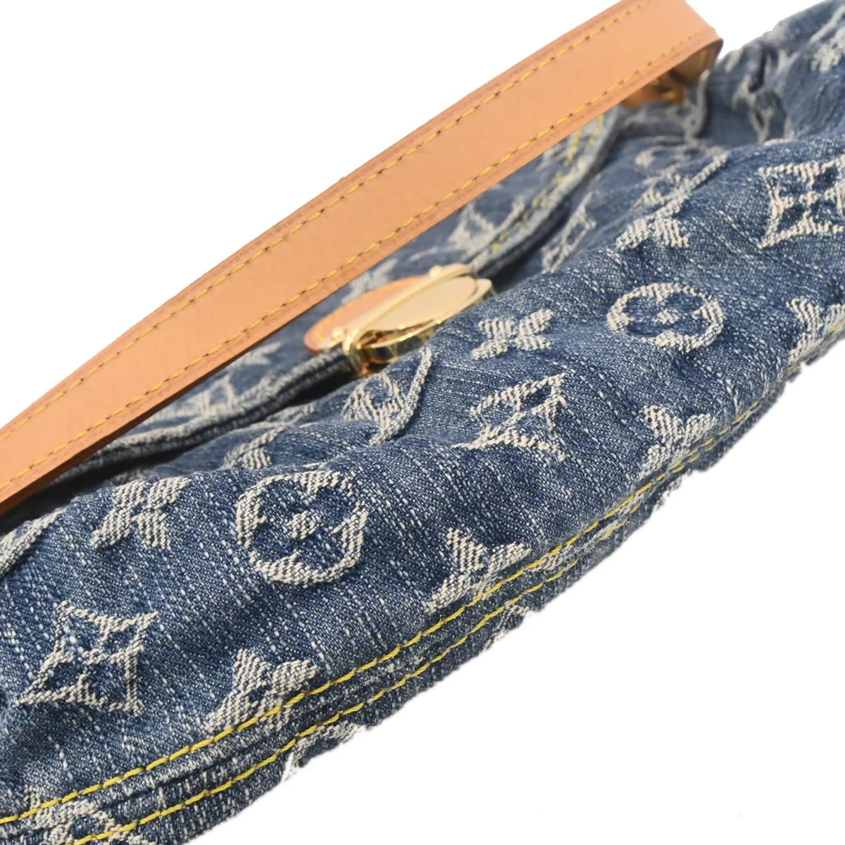 Louis Vuitton Blue Monogram Denim Mini Pleaty Handbag M95050 - Image 3