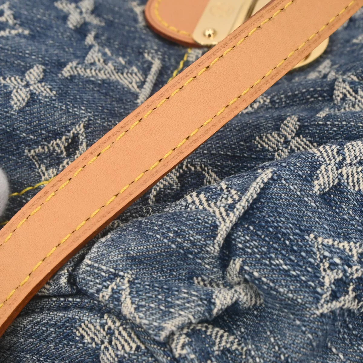 Louis Vuitton Blue Monogram Denim Mini Pleaty Handbag M95050 - Image 4