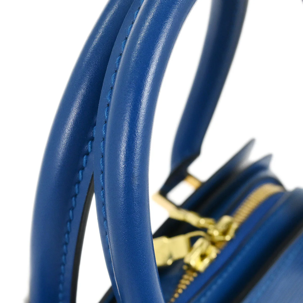 Louis Vuitton 1998 Blue Epi Pont Neuf Handbag M52055 - Image 7
