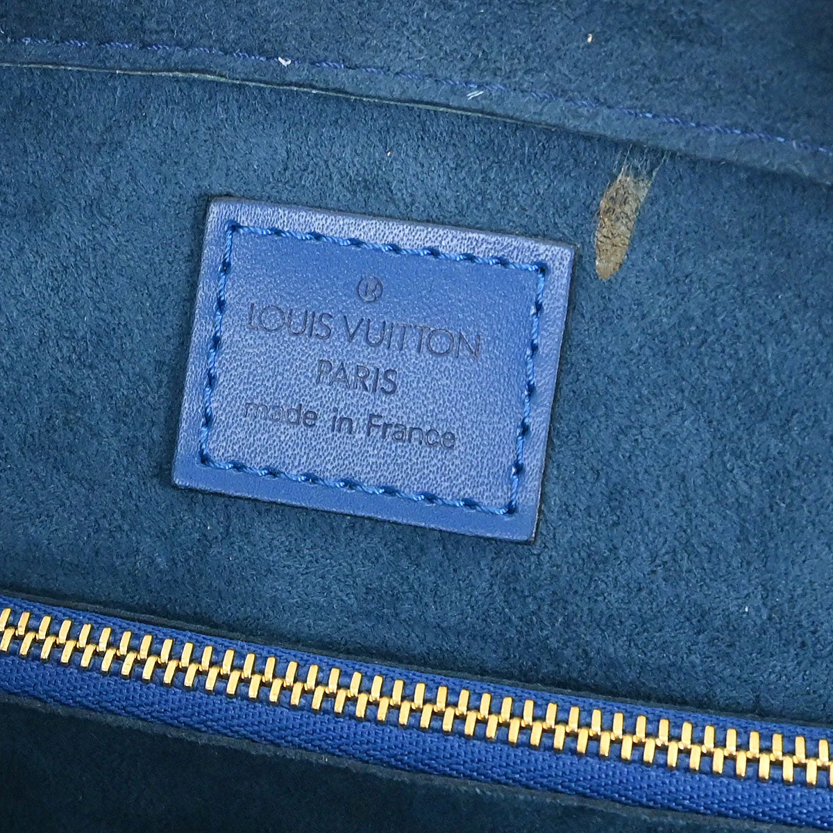 Louis Vuitton 1998 Blue Epi Pont Neuf Handbag M52055 - Image 9