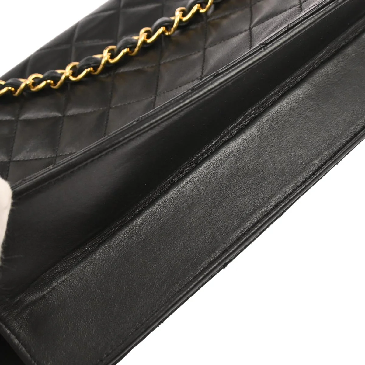 Chanel 2006-2008 Black Lambskin Turnlock Medium Half Flap Shoulder Bag - Image 3