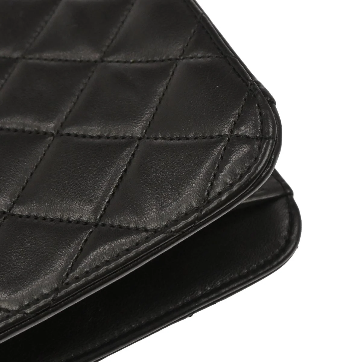 Chanel 2006-2008 Black Lambskin Turnlock Medium Half Flap Shoulder Bag - Image 4