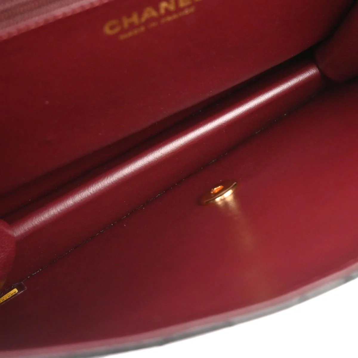 Chanel 2006-2008 Black Lambskin Turnlock Medium Half Flap Shoulder Bag - Image 7