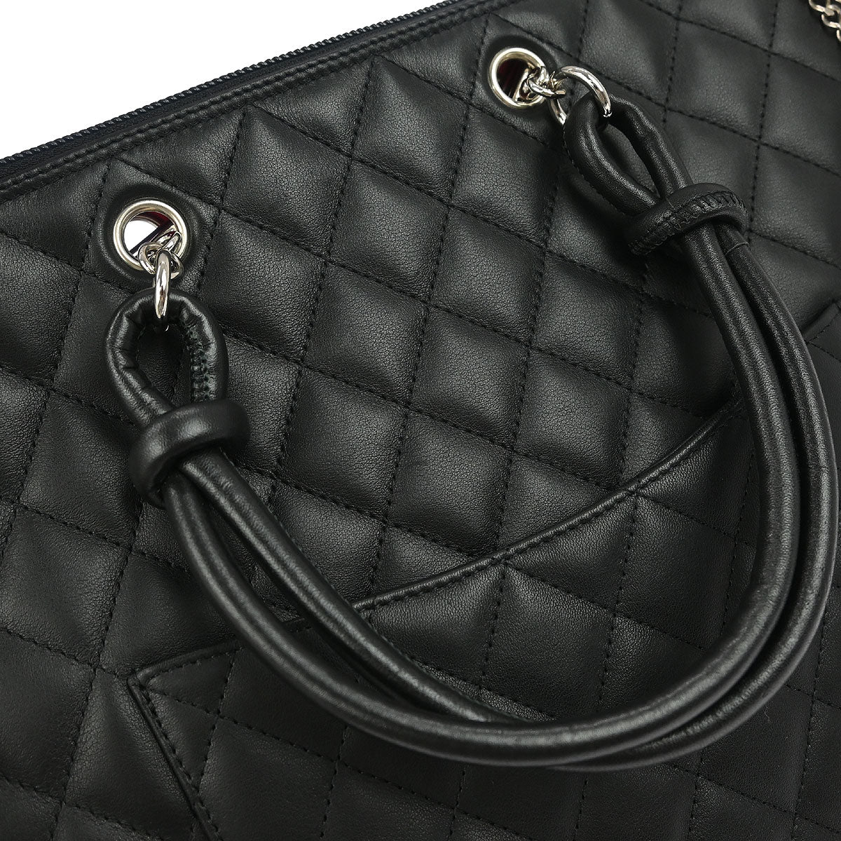 Chanel 2005-2006 Black Calfskin Cambon Ligne Handbag - Image 3
