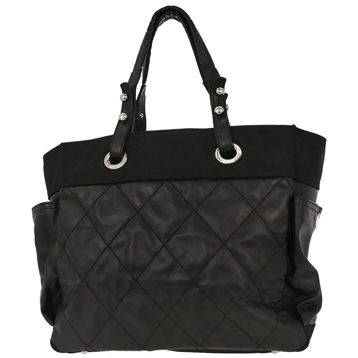 Chanel Black Leather Paris-Biarritz Tote Handbag - Image 2