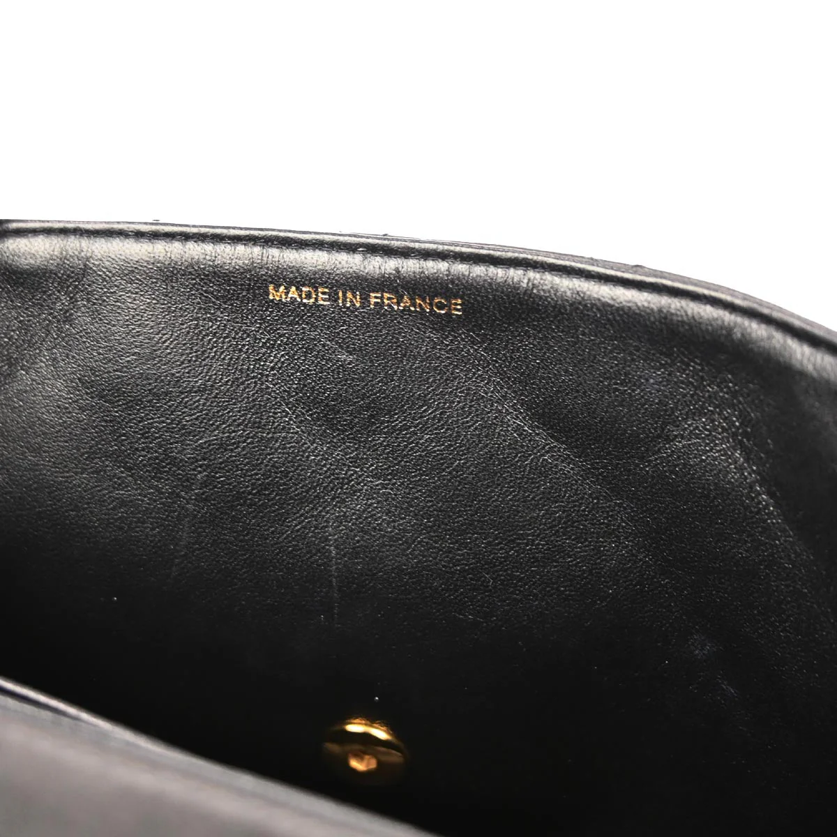 Chanel 1996-1997 Black Lambskin Jumbo Classic Flap Shoulder Bag - Image 9