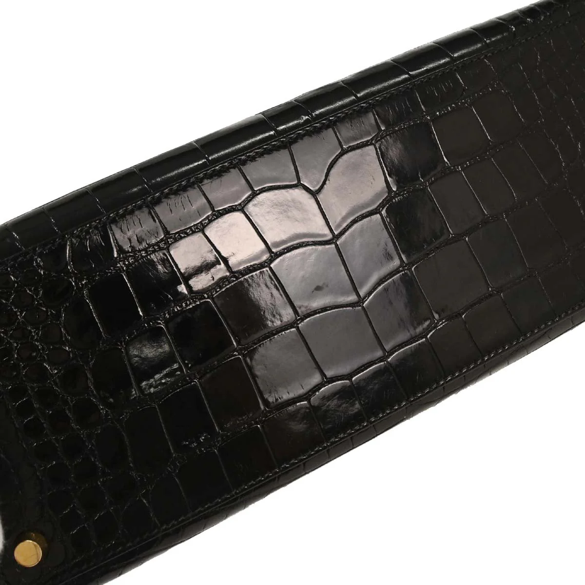 Hermes * Black Alligator Kelly 28 Sellier 2way Shoulder Handbag - Image 4