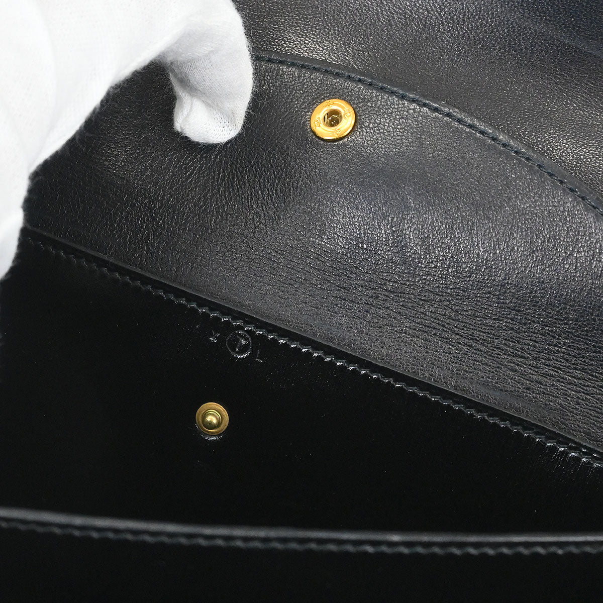 Hermes Black Box Calf Piano Handbag - Image 10