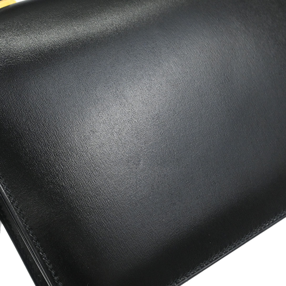 Hermes Black Box Calf Piano Handbag - Image 5