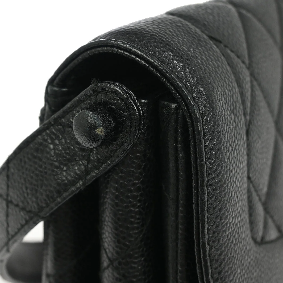 Chanel 1997-1999 Black Caviar Shoulder Bag - Image 5