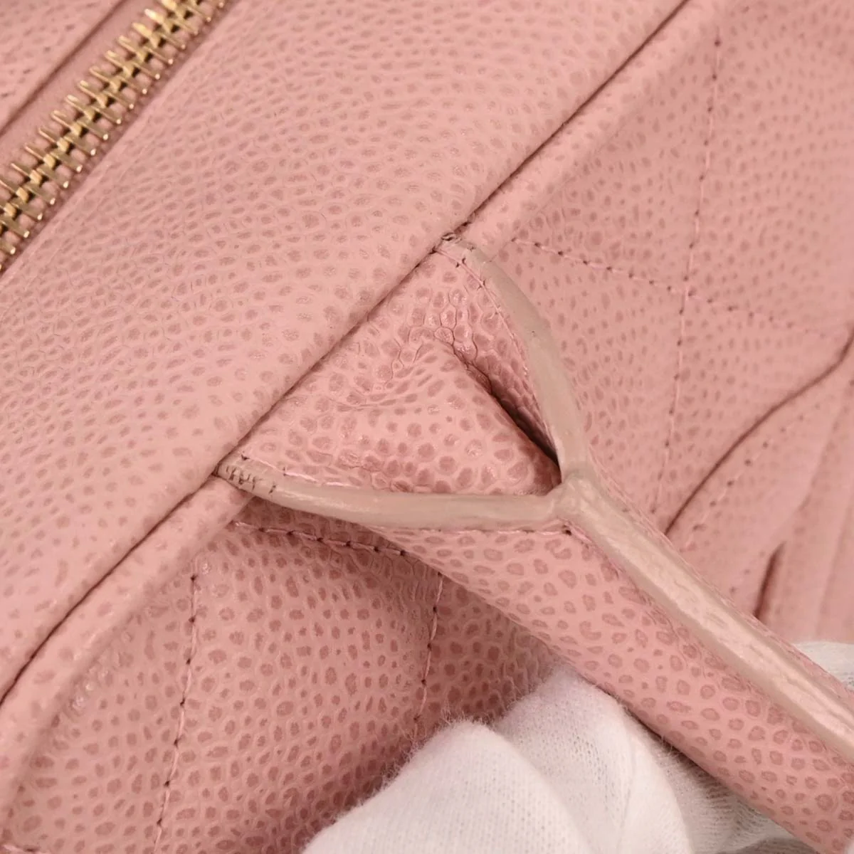 Chanel Pink Caviar Bowling Bag - Image 7