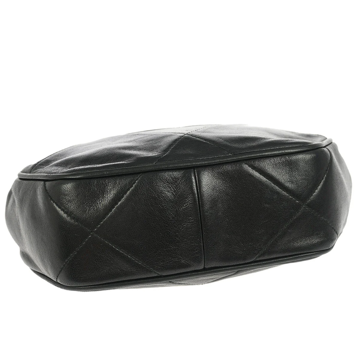 Chanel 1989-1991 Black Lambskin Shoulder Bag - Image 3
