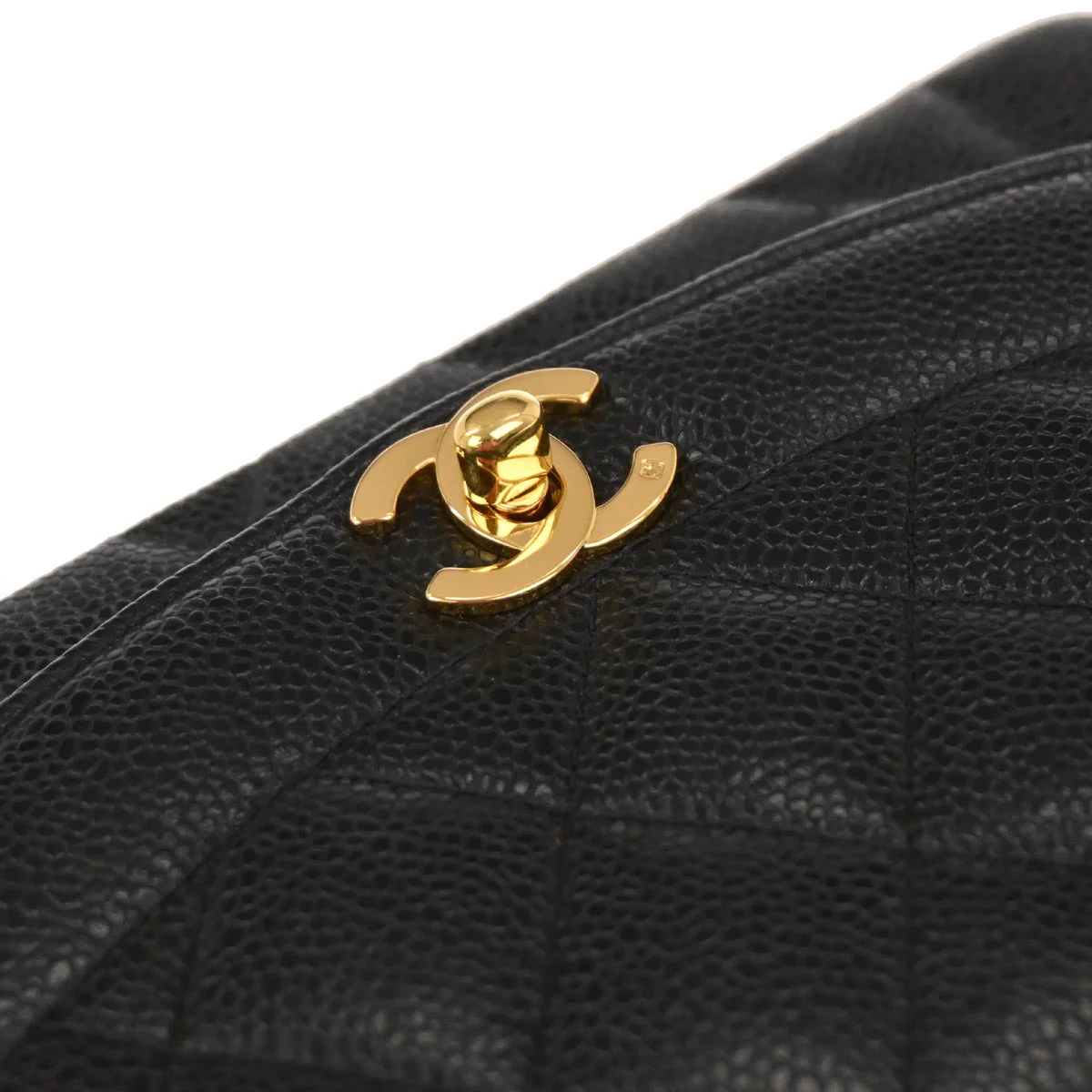 Chanel 1991-1994 Black Caviar Skin Small Diana Shoulder Bag - Image 5