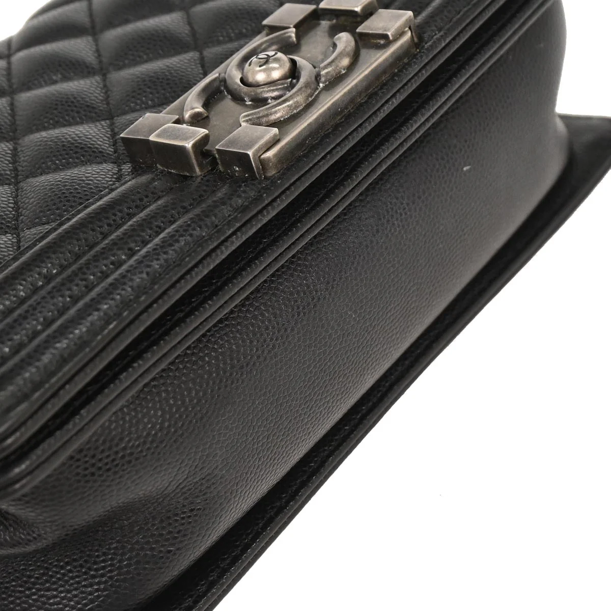 Boy Chanel 2018-2019 Black Caviar Small Chain Shoulder Bag - Image 4