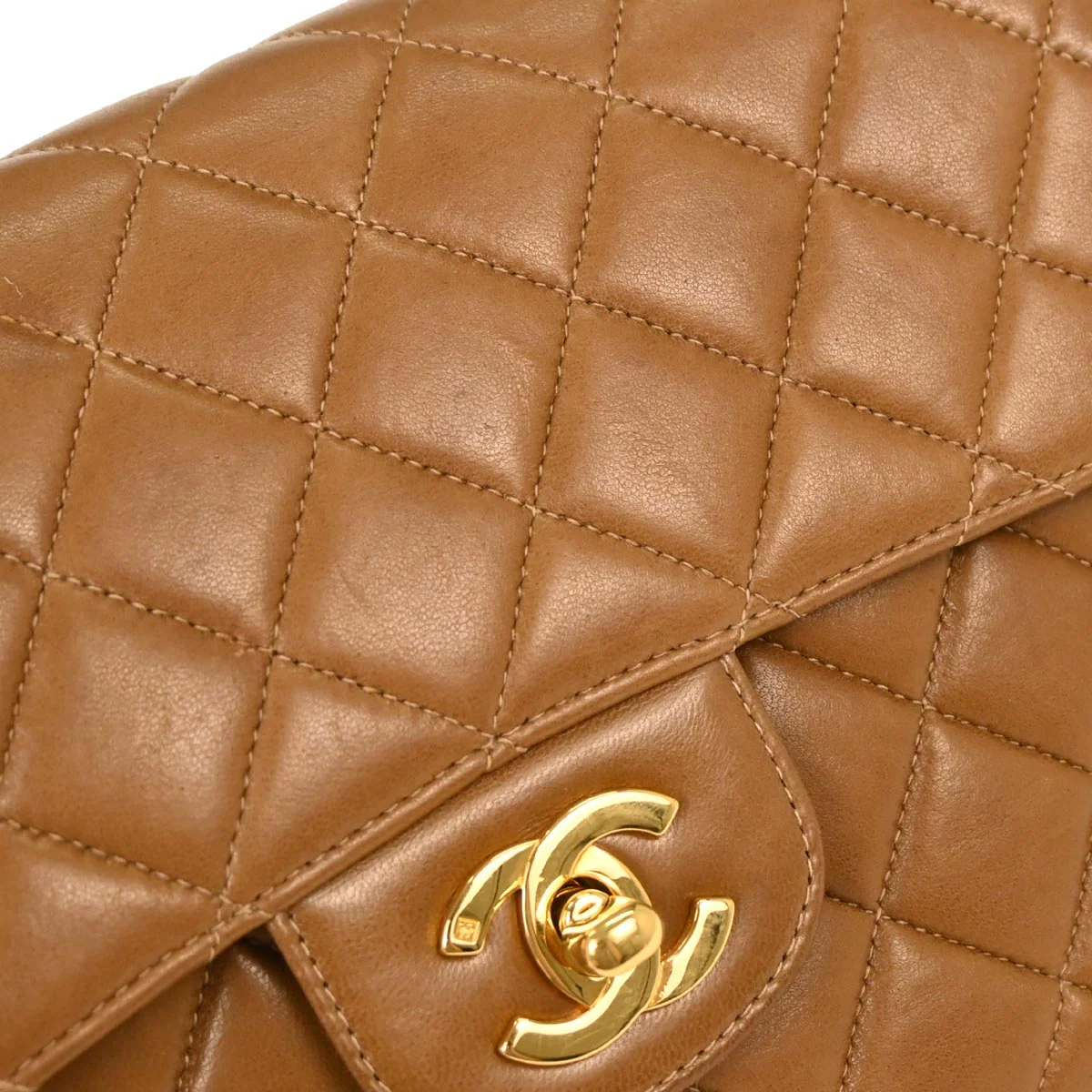 Chanel 1994-1996 Brown Lambskin Double Sided Flap Handbag - Image 3