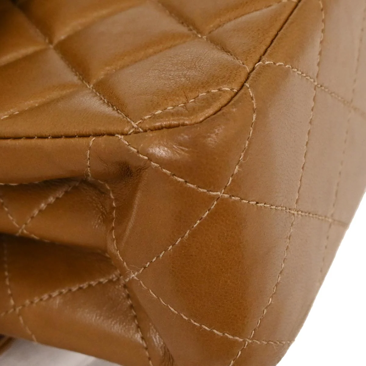 Chanel 1994-1996 Brown Lambskin Double Sided Flap Handbag - Image 5