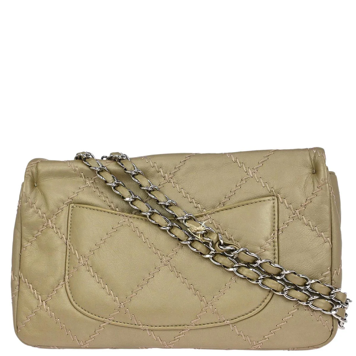 Chanel 2011 Gold Lambskin Ultra Stitch Flap Bag - Image 2