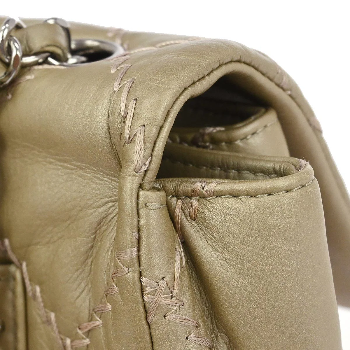 Chanel 2011 Gold Lambskin Ultra Stitch Flap Bag - Image 6