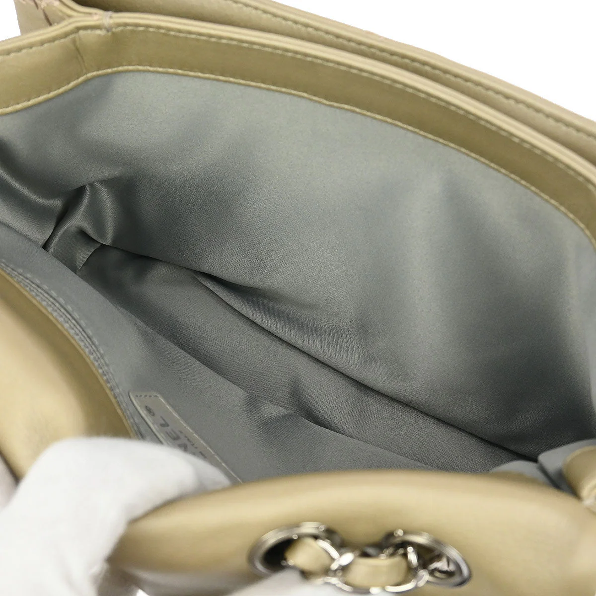 Chanel 2011 Gold Lambskin Ultra Stitch Flap Bag - Image 8