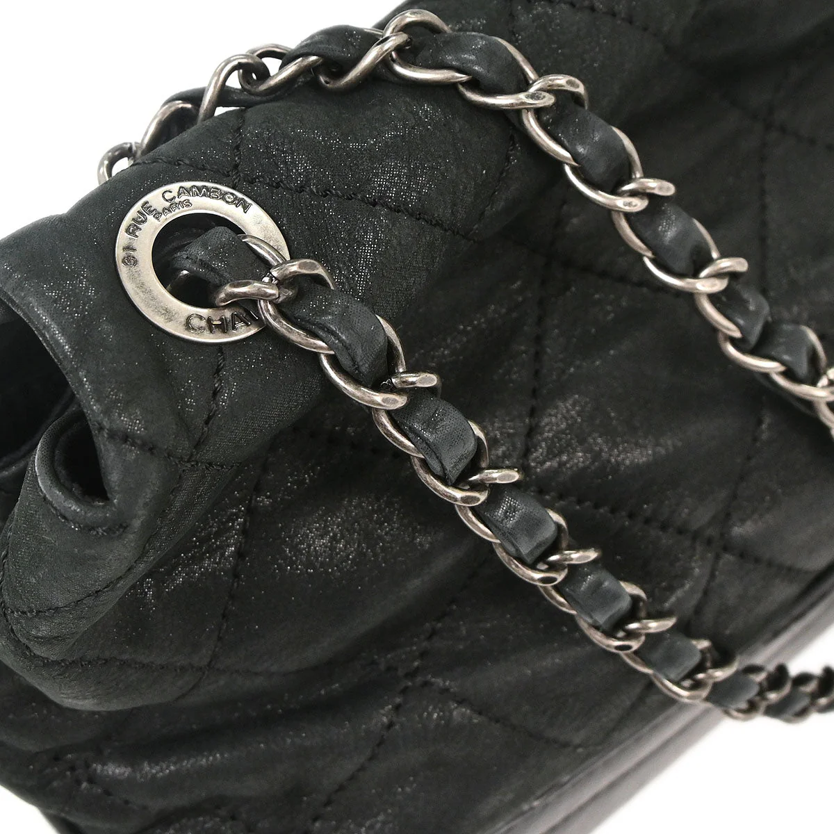 Chanel 2010-2011 Black Calfskin Shoulder Bag - Image 3