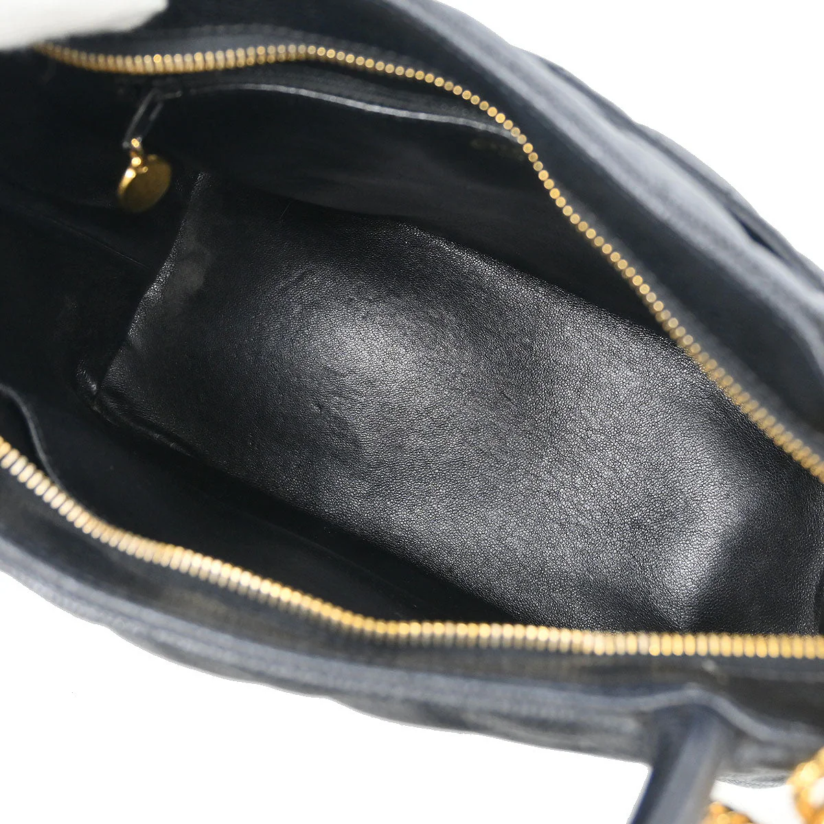 Chanel 2002-2003 Black Caviar Medallion Tote Handbag - Image 8