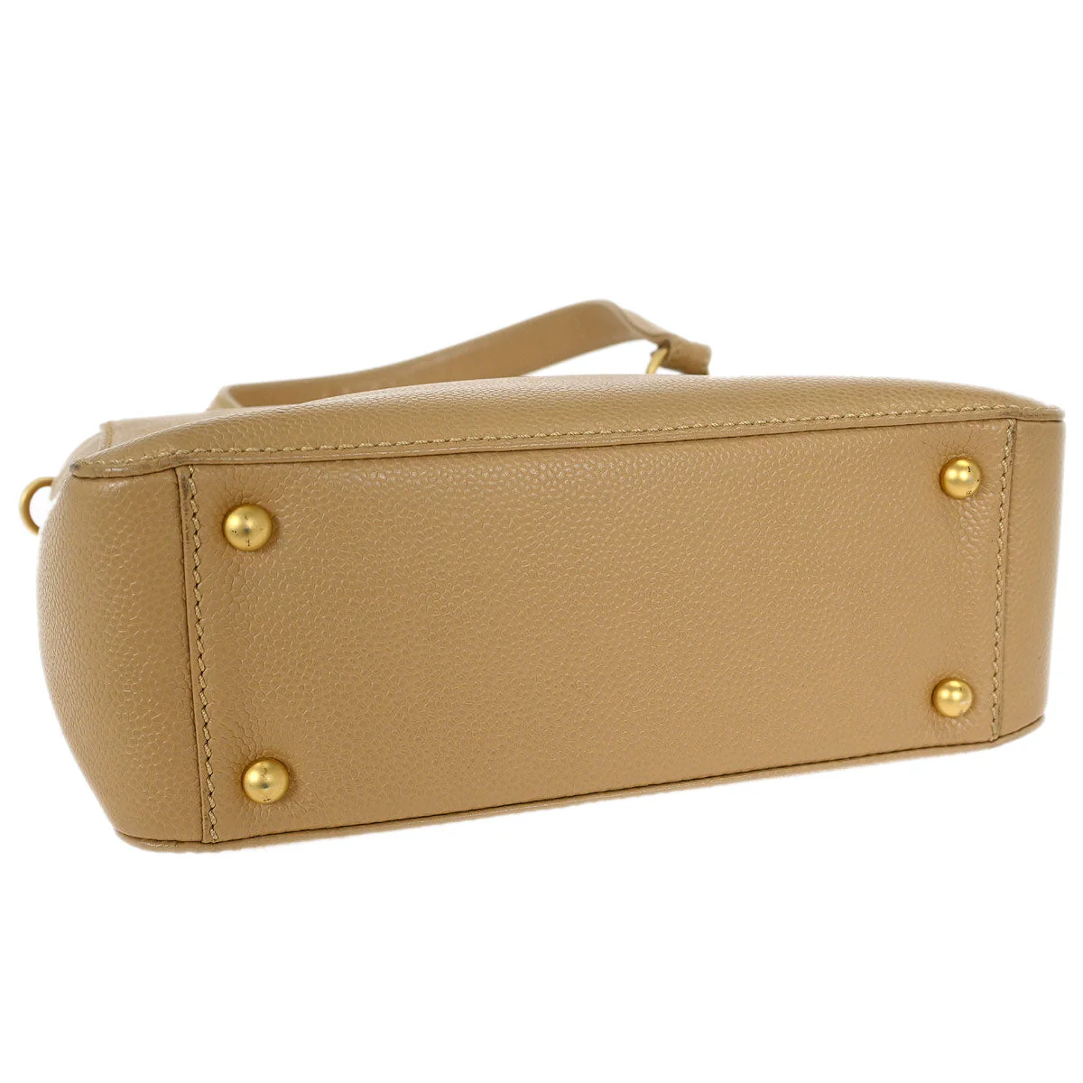 Chanel Beige Caviar 2way Shoulder Tote Bag - Image 3