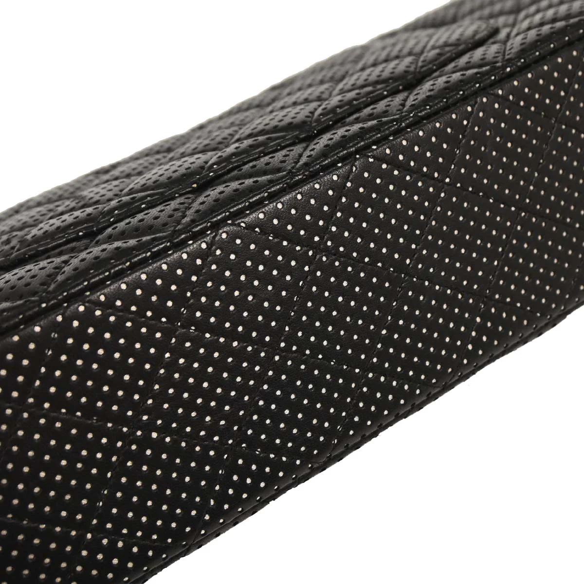 Chanel Black Perforated Calfskin Shoulder Bag - Image 3