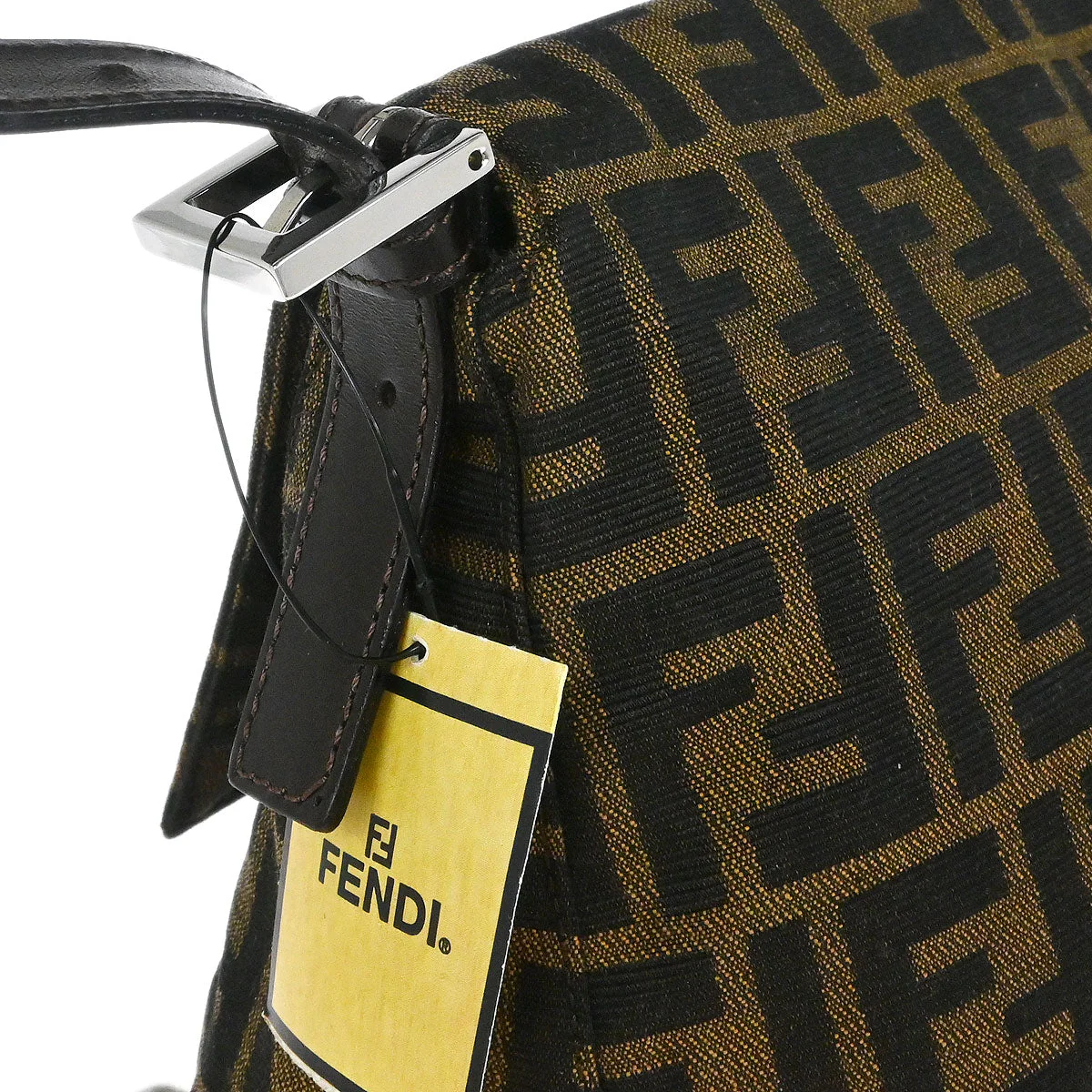 Fendi Brown Canvas Zucca Mamma Baguette Handbag - Image 5