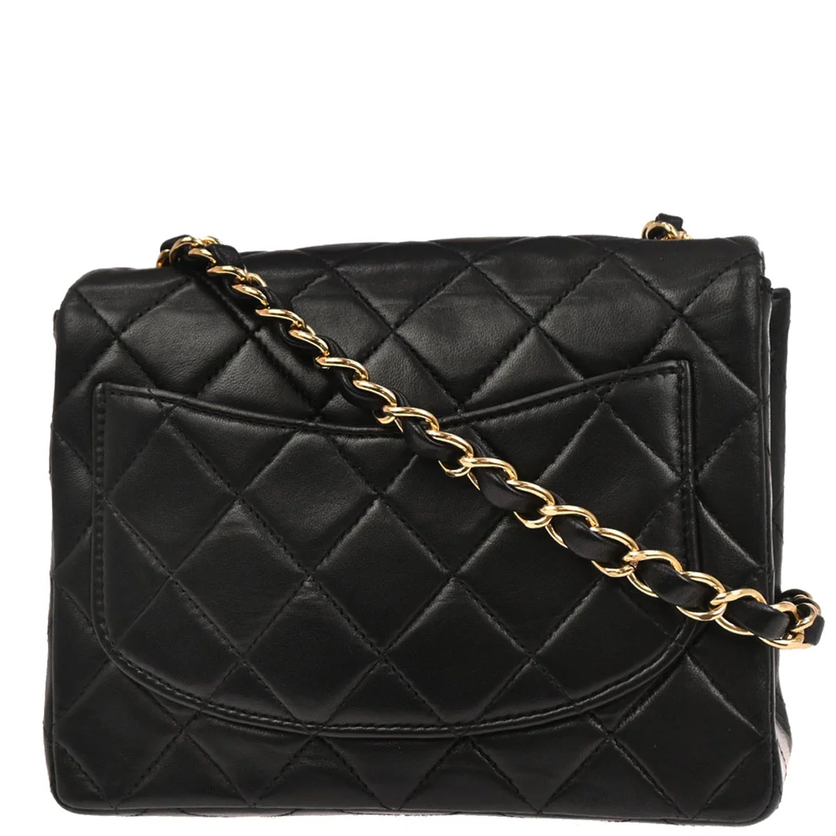 Chanel 2002-2003 Black Lambskin Mini Classic Square Flap Shoulder Bag 17 - Image 2