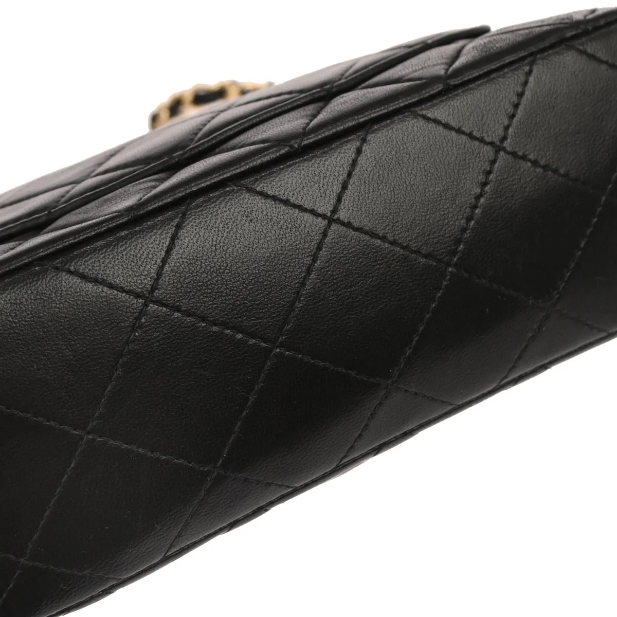 Chanel 2002-2003 Black Lambskin Mini Classic Square Flap Shoulder Bag 17 - Image 3