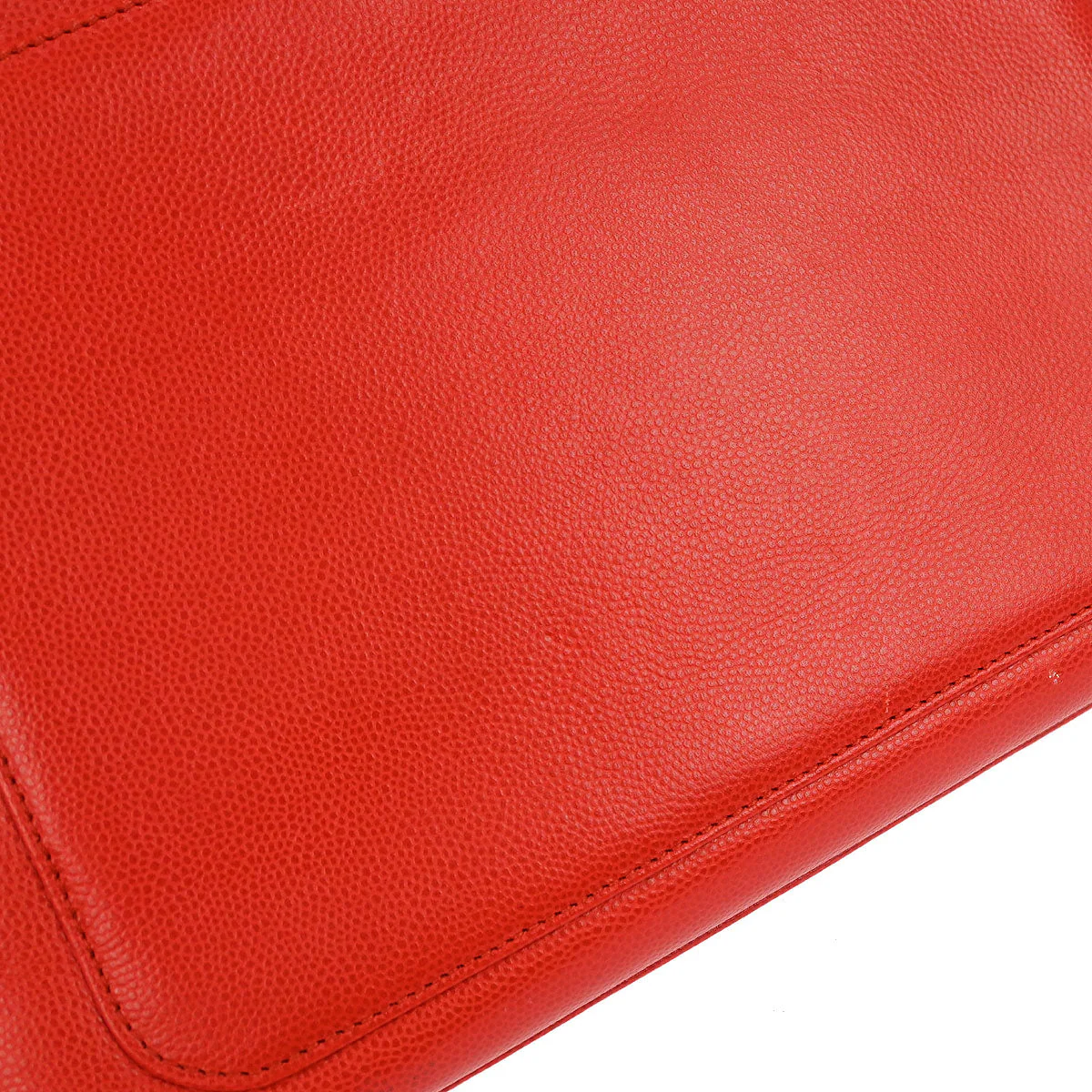 Chanel 1997-1999 Red Caviar Handbag - Image 5