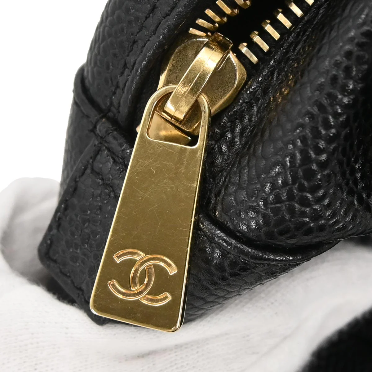 Chanel Black Caviar Petite Timeless Tote PTT Chain Handbag - Image 6