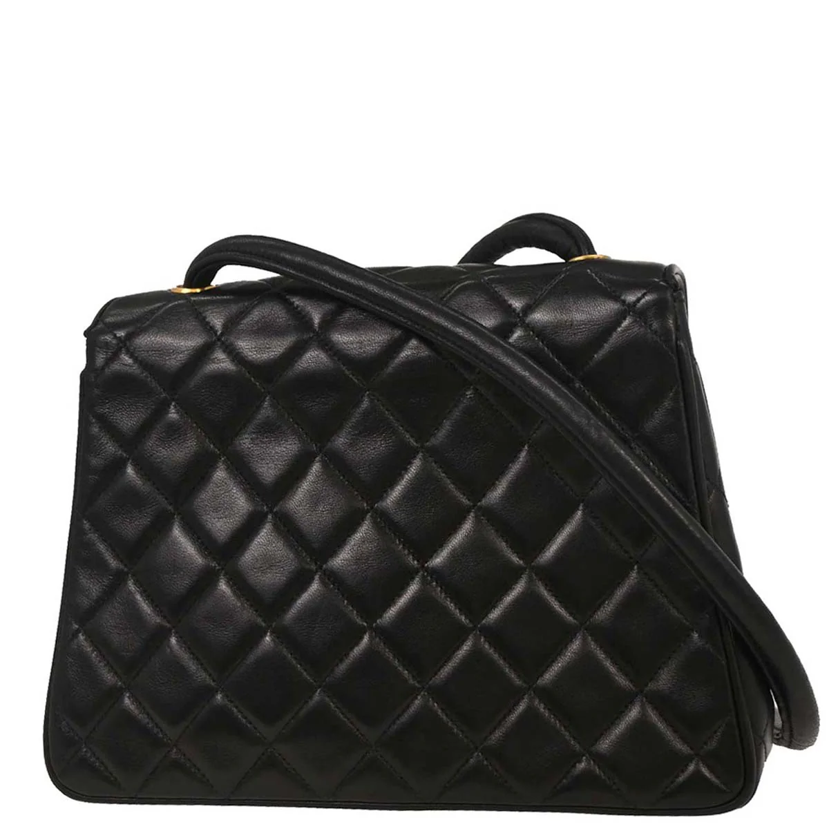 Chanel Black Lambskin Shoulder Bag - Image 2