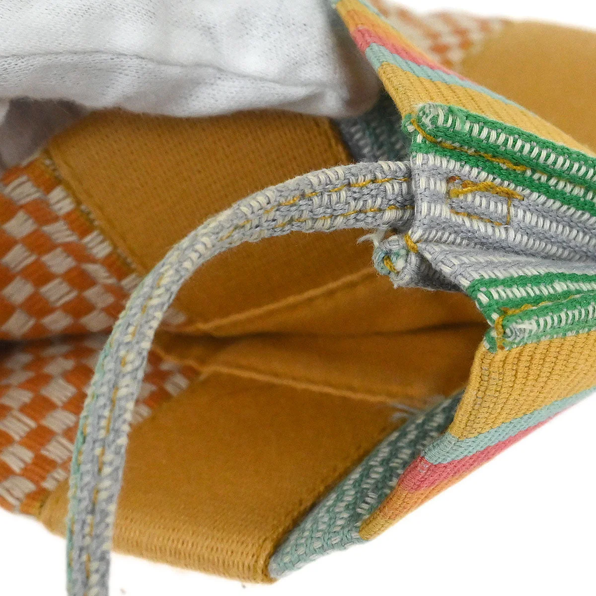 Hermes Yellow Cotton NY Madison Limited Onimaitou Shoulder Bag Pochette - Image 6