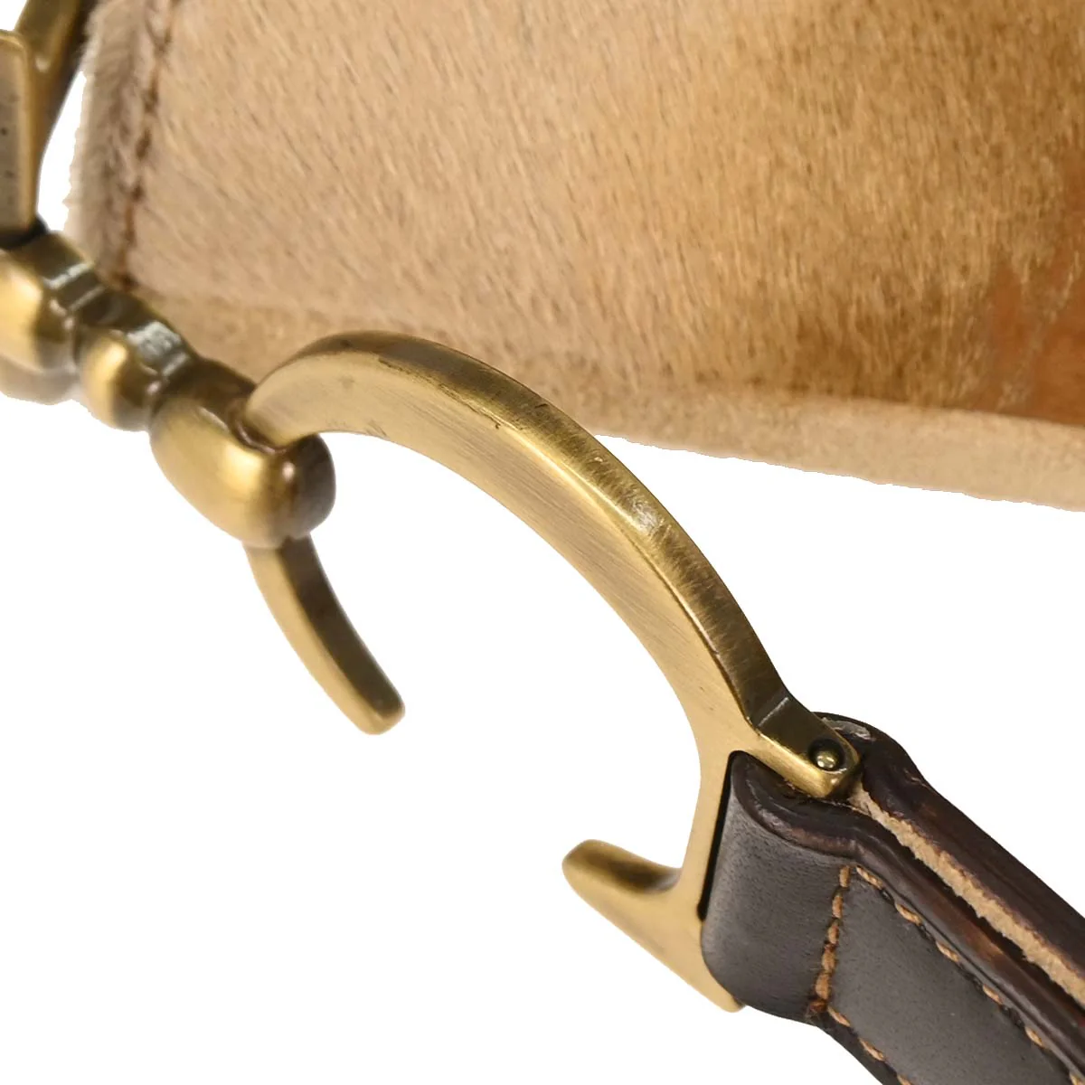 Christian Dior * Brown Pony Hair Saddle Handbag - Image 3