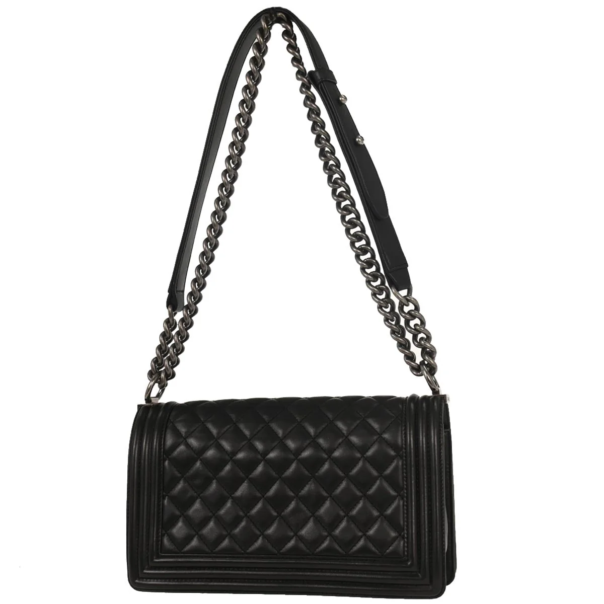 Boy Chanel 2016-2017 Black Lambskin Medium Shoulder Bag - Image 2
