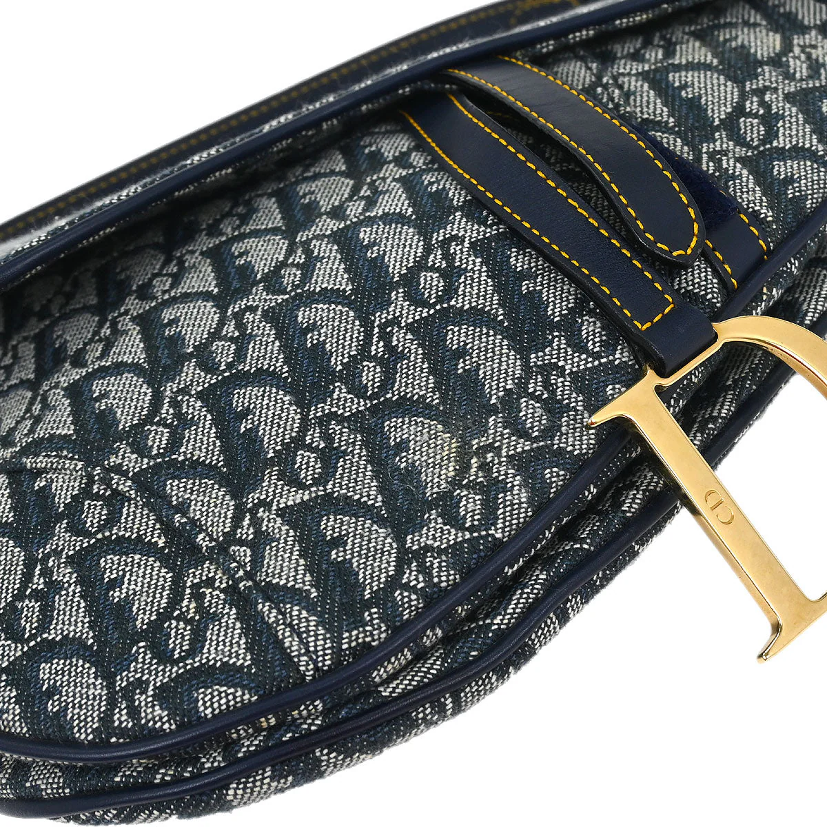 Christian Dior Navy Trotter Saddle Handbag - Image 6