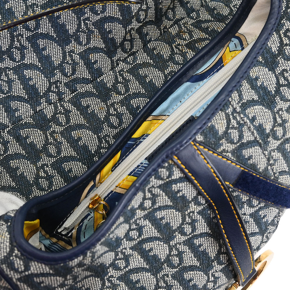 Christian Dior Navy Trotter Saddle Handbag - Image 9