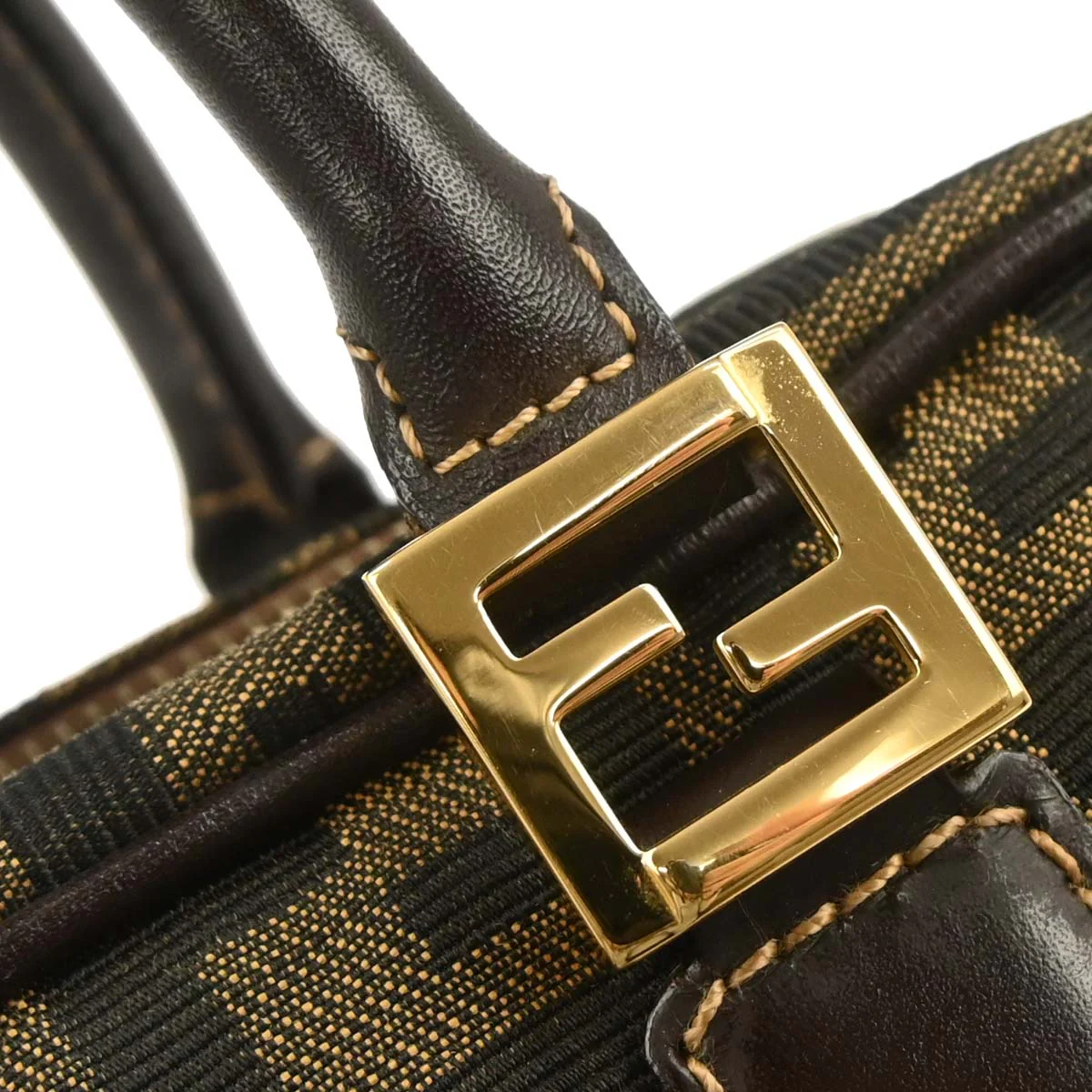 Fendi Brown Zucca 2way Shoulder Handbag - Image 3