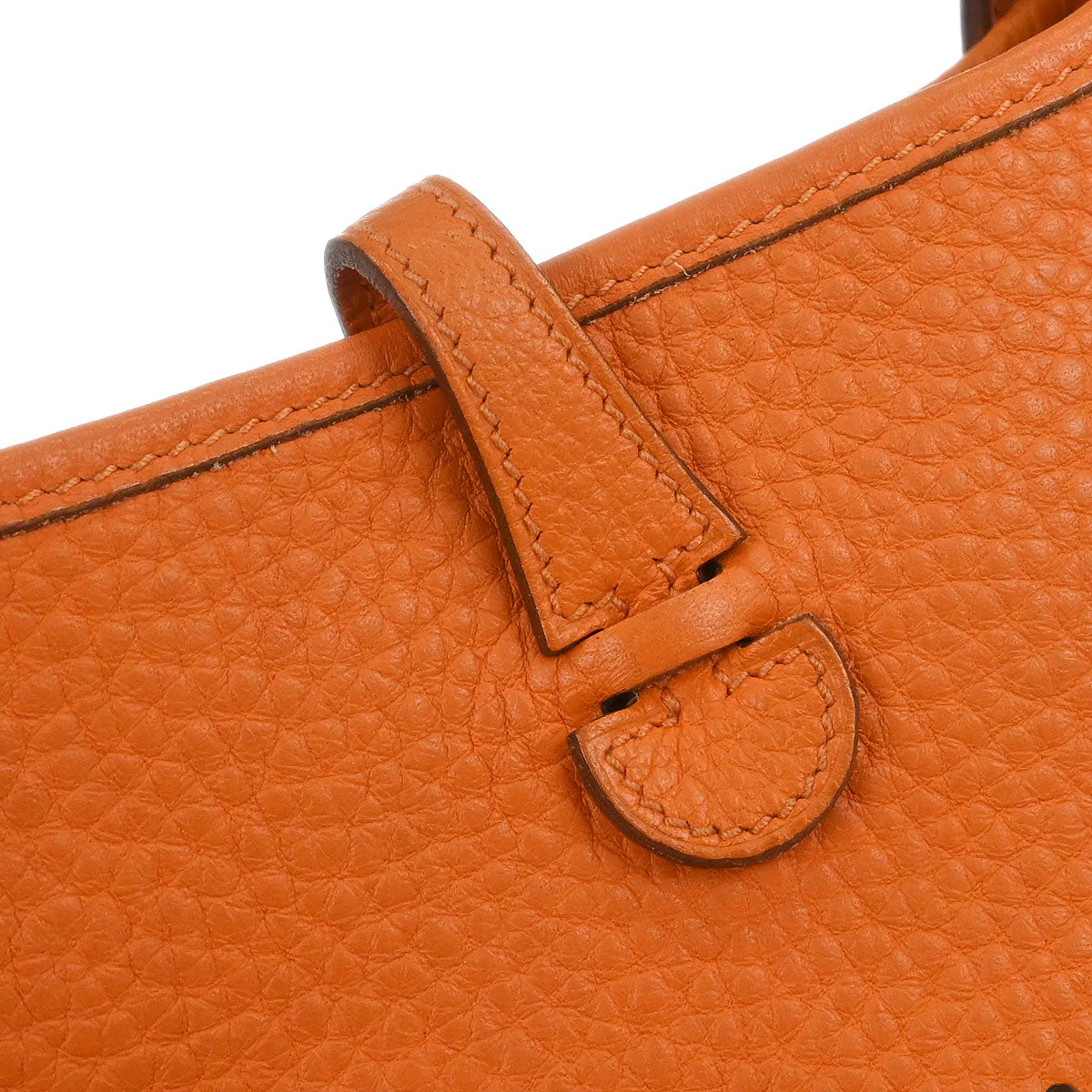 Hermes Orange Taurillon Clemence Evelyne TPM Shoulder Bag - Image 4