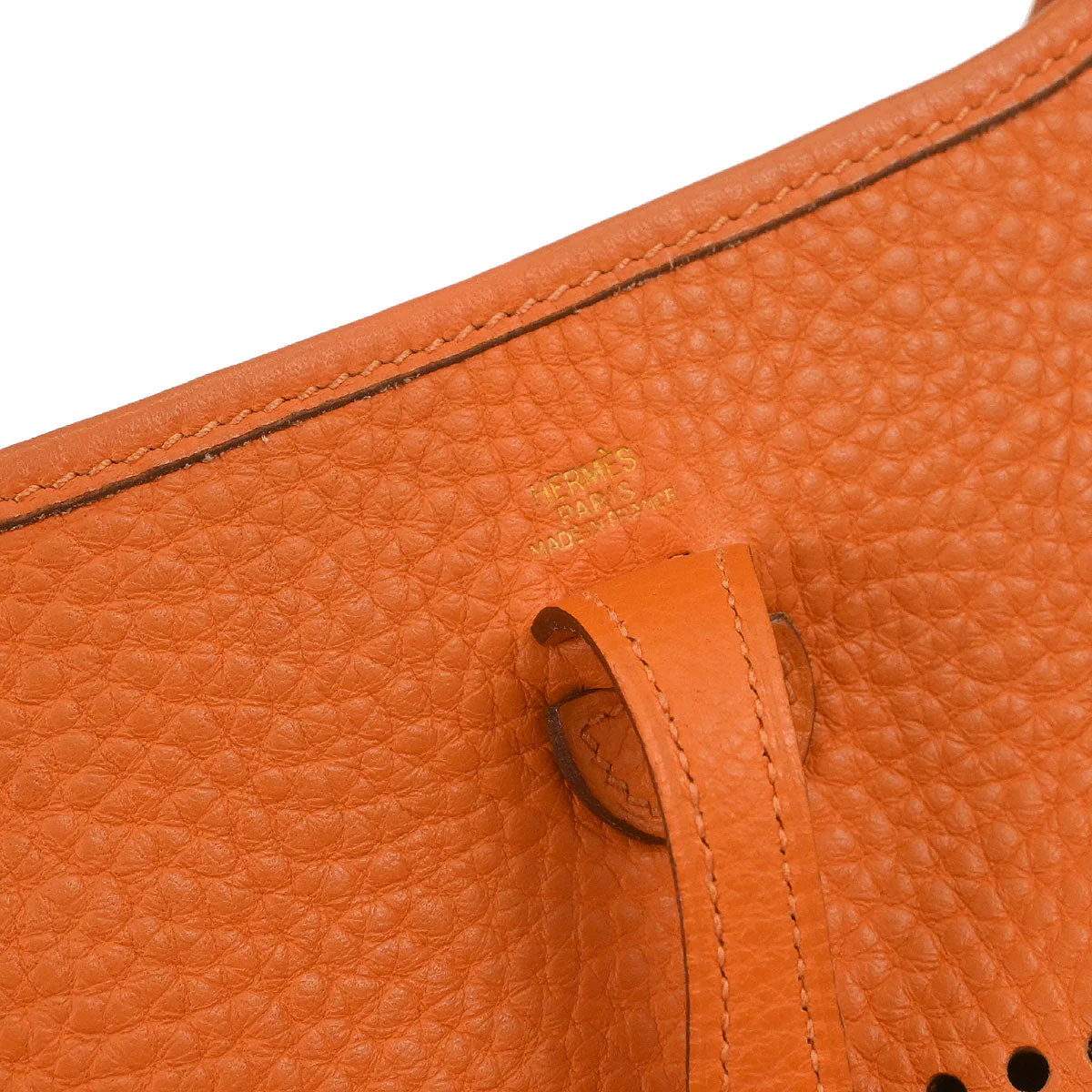 Hermes Orange Taurillon Clemence Evelyne TPM Shoulder Bag - Image 9