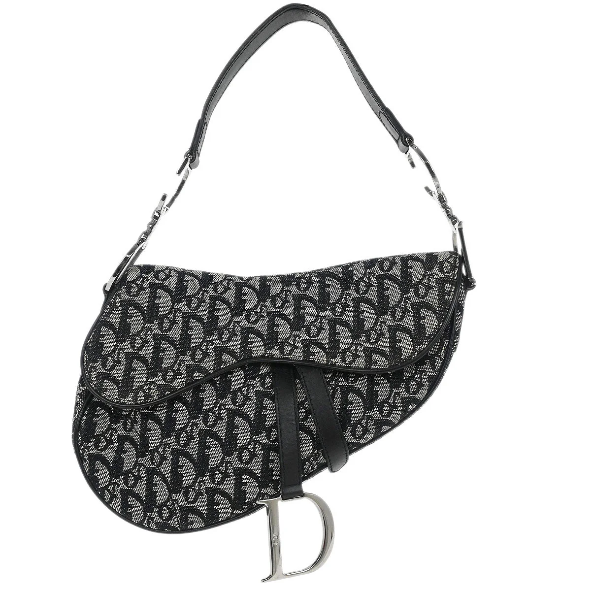 Christian Dior Black Trotter Saddle Handbag