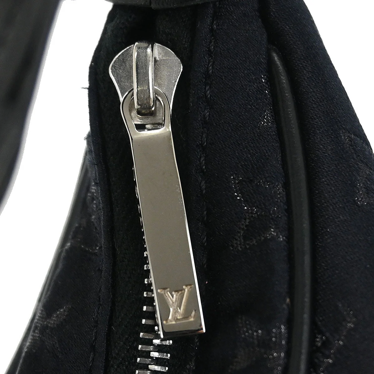 Louis Vuitton 2001 Black Monogram Satin Little Boulogne Handbag M92142 - Image 6