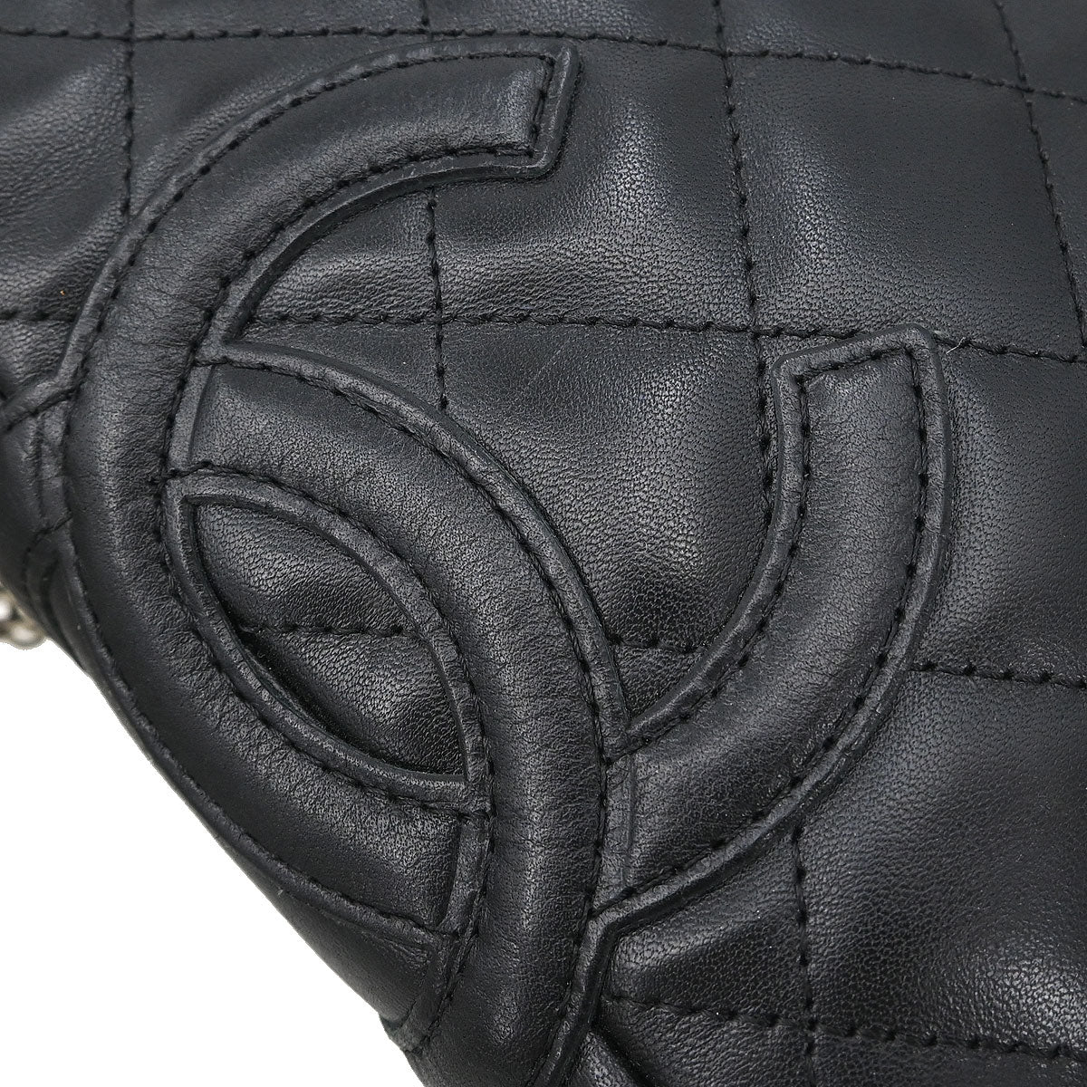 Chanel 2005-2006 Black Calfskin Cambon Ligne Shoulder Bag - Image 4