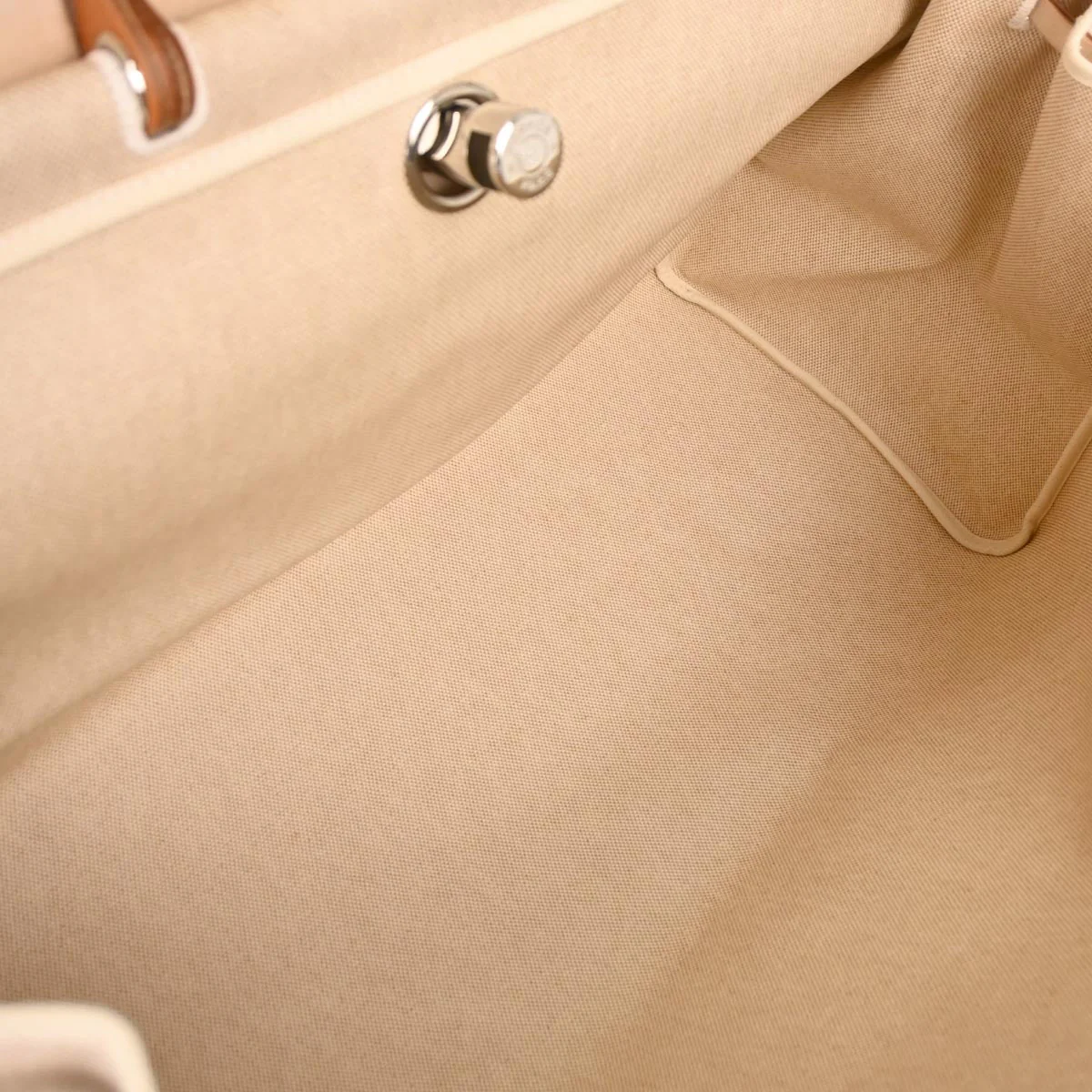 Hermes Beige Toile H Herbag GM 2 in 1 Handbag - Image 6