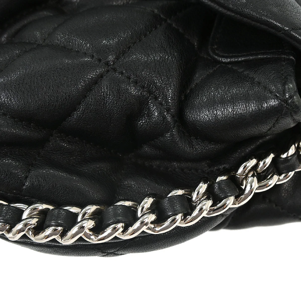 Chanel 2011 Black Calfskin Chain Around Shoulder Bag - Image 6
