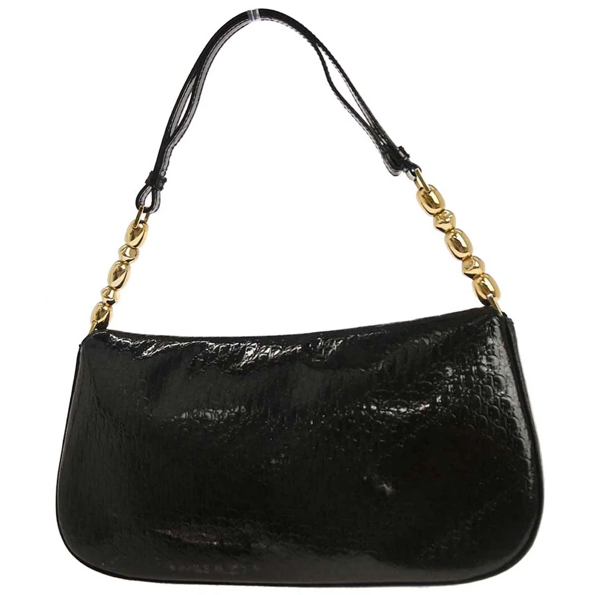 Christian Dior Black Patent Leather Trotter Malice Handbag - Image 2