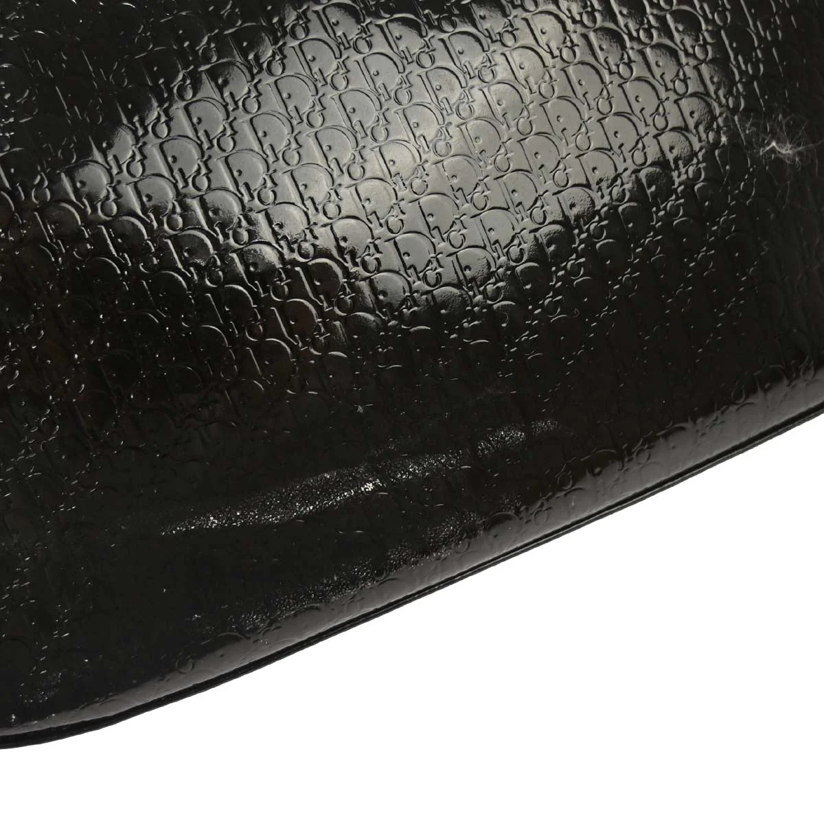 Christian Dior Black Patent Leather Trotter Malice Handbag - Image 3